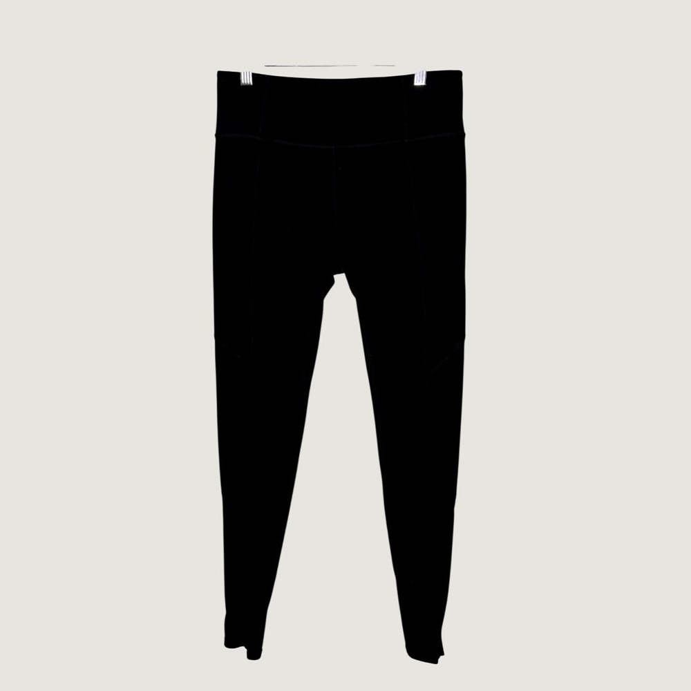 Athleta Leggings Womens M Black Salutation Stash High Rise Active Tight Pockets